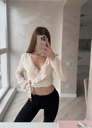 Кофтинка zara блуза zara чорний топ h&m