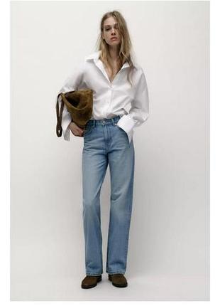 Джинси zara z1975  straight high - waist jeans