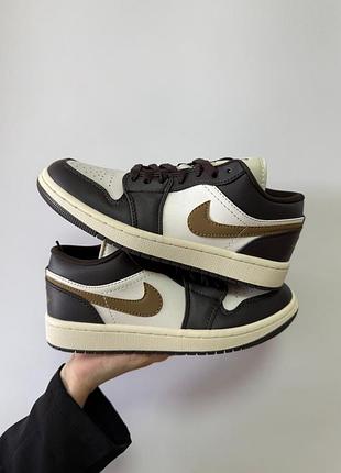 Nike air jordan 1 low shadow brown mocha(+2 пары шнурков)