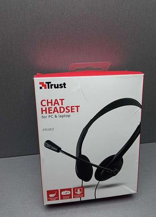 Компьютерная гарнитура наушники б/у trust primo chat chat headset