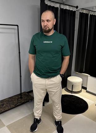 Футболка зелена adidas originals, чоловіча, розмір м, артикул jp3712