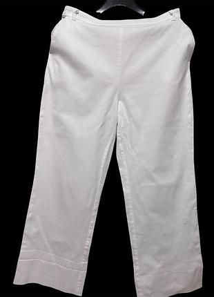 Белые широкие брюки (wide-leg) made in italy