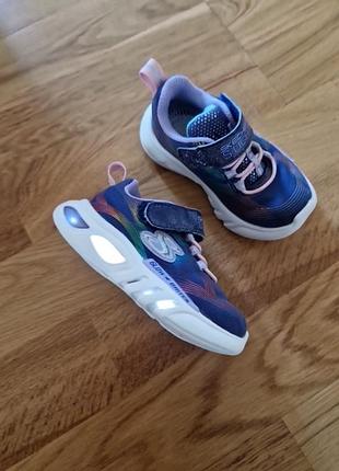 Мигающие кроссовки skechers s-lights / размер 21 оригинал