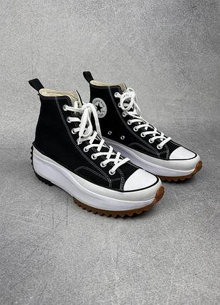 Converse run star hike високі кеди на платформі чорні білі оригінал 166800c