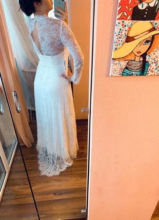 Шикарное свадебное платье новое !5 фото