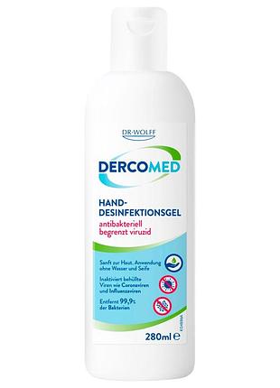 Антибактериальный гель для рук антисептик увлажняющий dercomed hand disinfectant 190мл