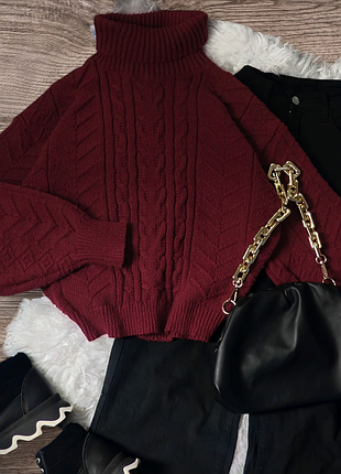 Светр у винному кольорі 2