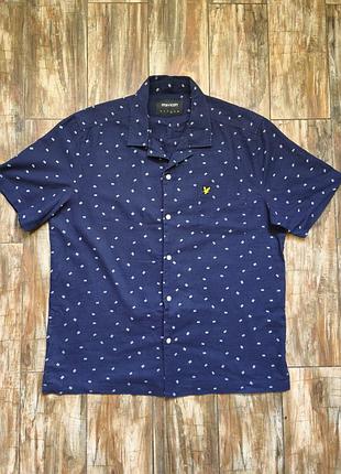 Сорочка гавайка lyle&scott, льон / бавовна, l