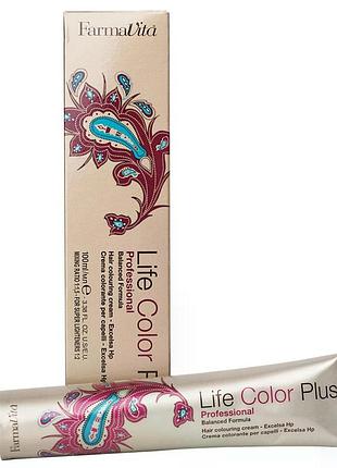 Устойчивая крем-краска farmavita life color plus 6.62 темный блондин фиолетово-красный 100 мл