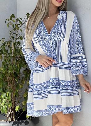 Котонова коротка вільна сукня, s, школярка