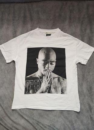 Мужская футболка pull &amp; bear x 2pac | официальный мерч тупака, размер xs