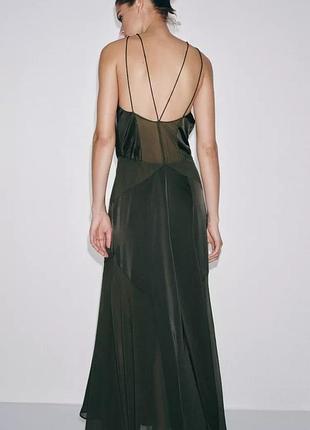 Сукня жіноча хальтер хакі zara new