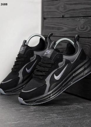 Кроссовки nike racer total black (черные)