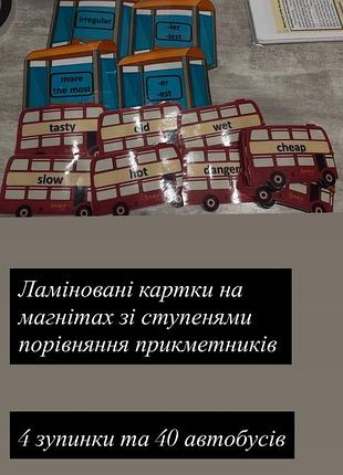 Картки з англійської мови на магнітах