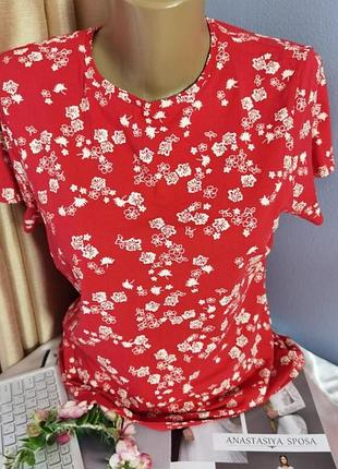 Брендовая домашняя трикотажная футболка размера 14/m-l