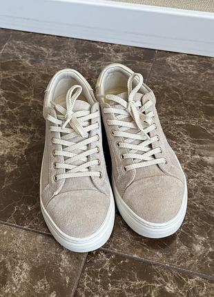 Кеди замшеві бежеві шкіряні vagabond zara massimo dutti