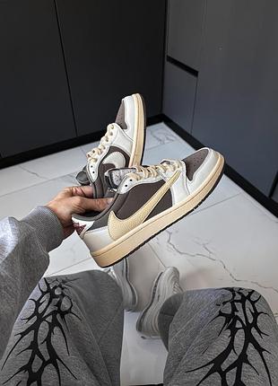 Кросівки nike air jordan 1 retro og sp • brown/beige