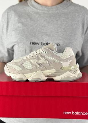 Женские кроссовки new balance 9060 light grey white