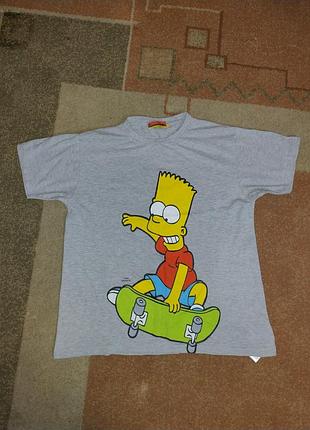 Футболка simpsons с коротким рукавом на парня 14 -16 лет, рост 164 - 170 см