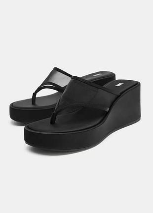 Босоніжки жіночі чорні zara new