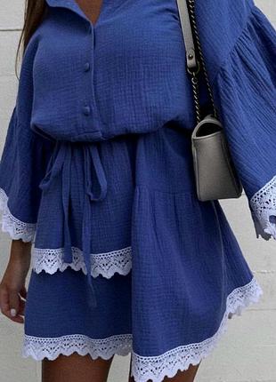 Муслиновое платье платья 👗 сукня з мереживом сукня муслін муслин женское платье муслин с кружевом