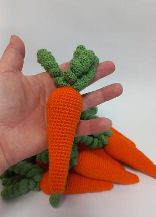 Морква, вязана іграшка, декор пасхальний
