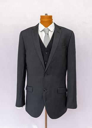 Костюмний блейзер приталеного крою (fitted) на високий зріст ✂️selection by s.oliver 📍розмір 102 (52, мірки у описі)