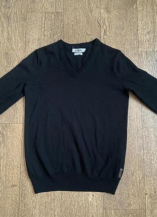Светр пуловер ben sherman 100% merino wool , розмір s