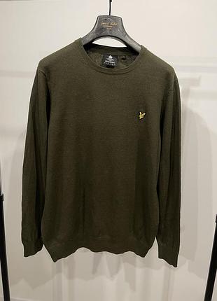 Светр джемпер lyle & scott чоловічий склад із вовною xl