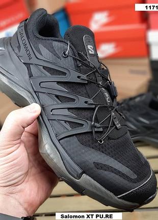 Мужские качественные и стильные кроссовки salomon xt pu. re advanced черные