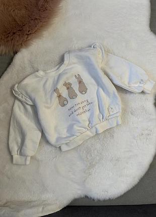 Стильный белый свитшот m&s, свитшот, свитерок, кофта
