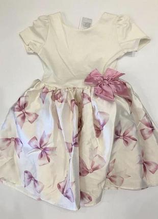 Новое детское шикарное платье на девочку h&m 8-10 лет с бантом белое