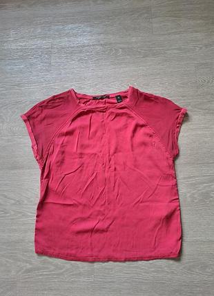 Коралловая прямая оверсайз футболка maison scotch