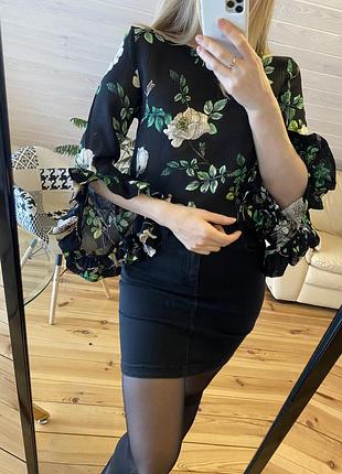 Блуза h&m в квіти
