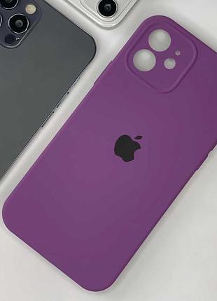 Захисний чохол для iphone 12 mini силіконовий фіолетовий