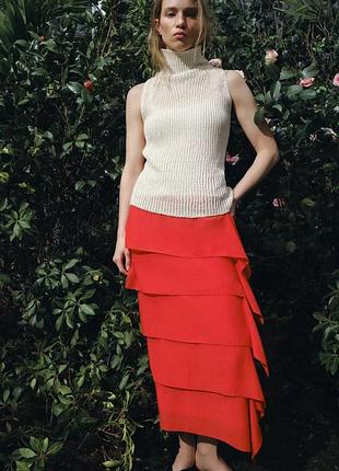 Спідниця жіноча червона zara new