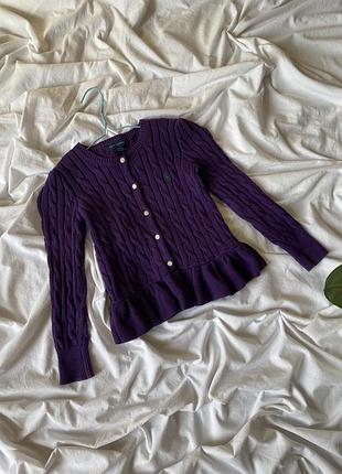 Дитячий фіолетовий кардиган ralph lauren 5 років 110-116 см.