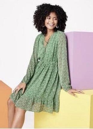 Легка шифонова сукня міді повсякденна жіночна літня.