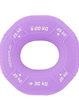 Еспандер кистьовий силіконовий powerplay pp-4331 hand grip medium 20-25-30 кг. фіолетовий