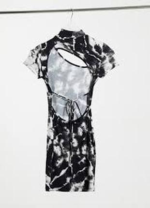 Платье asos мини облегает с открытой спиной tie-dye4 фото