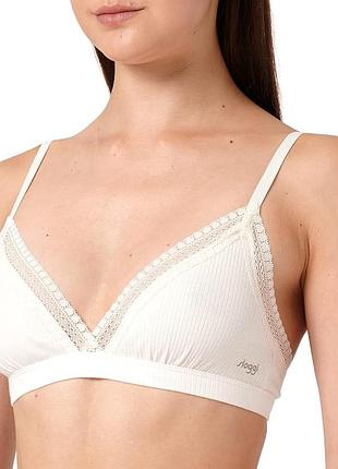 Бюстгальтер без косточек хлопковый sloggi go ribbed bralette