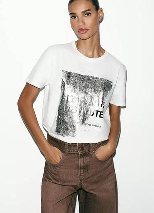Футболка жіноча металізована zara new