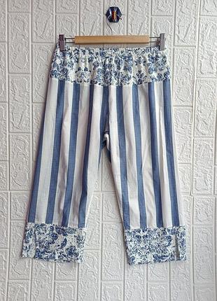 Хлопковые домашние штаны tenezis x caledonia cotton home pants/для дома/сна/хатные/с кружевом/укороченные/легкие/белые/спальные/из хлопка/