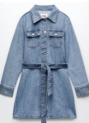 Сарафан zara жіночий джинсовий, блакитний, розмір xl
