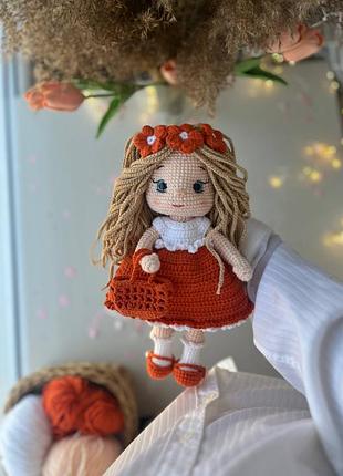 Кукла крючком, кусачка для деток, подарок для девочки