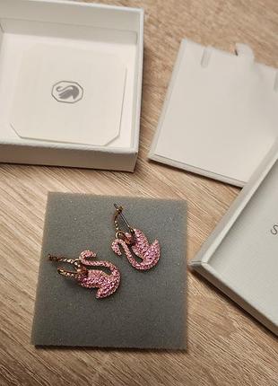 Сережки swarovski swan оригінал