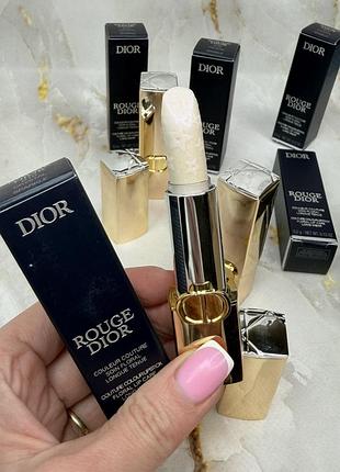 Лімітований бальзам для губ  dior rouge 010 crystal  3,5g магнітна кришка  прозорий з шимером