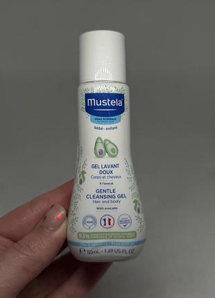 Очищувальний гель mustela gentle cleansing gel, 50 мл