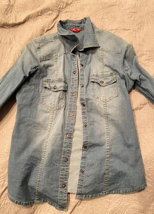 Рубашка сорочка, джинсова , джынсовая guess3 фото