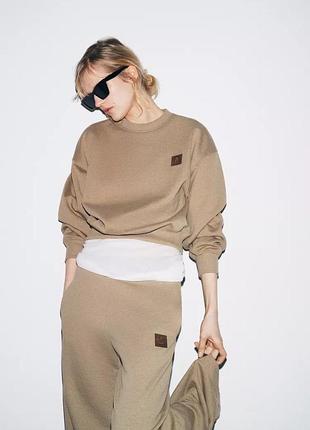 Спортивний жіночий бежевий костюм zara new